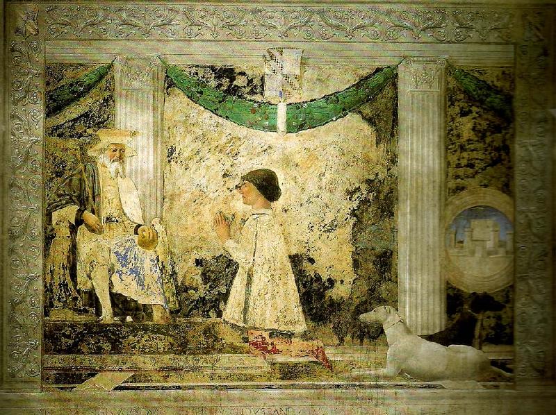 Piero della Francesca rimini, san francesco fresco and tempera oil painting picture